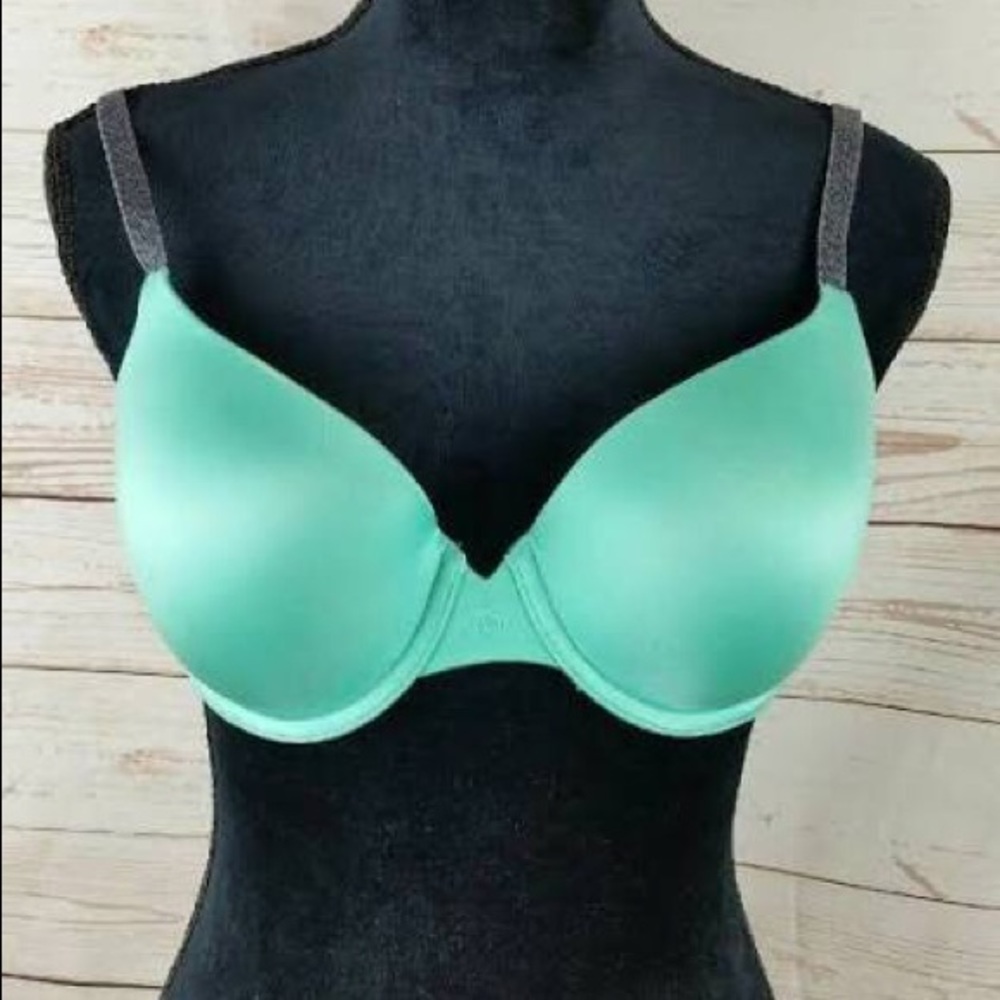 Victorias Secret Uplift Semi Demi Underwire Bra Mint Green 34d Vs